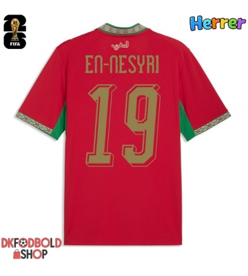 Marokko Youssef En-Nesyri #19 Hjemmebanetrøje VM 2026 Kort ærmer